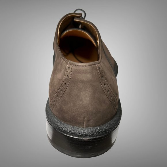 Hermes New Max Chocolate Nubuck And Veal Leather Derby Shoes EU Size 44 Box Bag main image 8